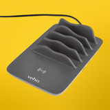 Veho TA-7 Desktop 4 Port USB Charging Hub with Built-In Qi Wireless Charging Mat My Outlet Store