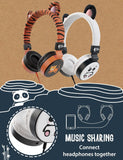 Planet Buddies Kids Headphones Foldable Wired On Ear  Cute Panda - White My Outlet Store