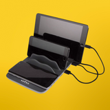 Veho TA-7 Desktop 4 Port USB Charging Hub with Built-In Qi Wireless Charging Mat My Outlet Store