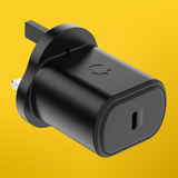 Cygnett PowerPlus 20W USB-C PD Wall Charger UK - Black - Wall Plug Fast Charging My Outlet Store Ltd.