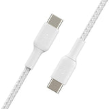 Belkin BoostCharge 1m USB-C to USB-C Braided Cable White for iPhone 15 series My Outlet Store