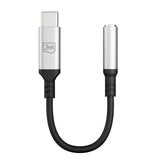 3mk USBC Jack 3.5mm Aluminium Adaptor  Silver/Black My Outlet Store Ltd.