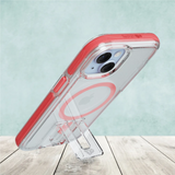 tech21 Evo Crystal Kick Case for iPhone 15 with MagSafe - Coral Pink My Outlet Store