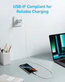 Anker 60W Braided Ultra Durable USB-C to USB-C 0.9m (3ft) White Cable My Outlet Store Ltd.