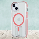 tech21 Evo Crystal Kick Case for iPhone 15 with MagSafe - Coral Pink My Outlet Store