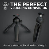 XQISIT Vlogging Kit, Smartphone Tripod Microphone, LED Light & HD Mic My Outlet Store