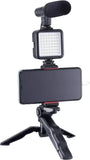 muvit Vlogging KIT with Multifunction Tripod & Microphone/LED Light My Outlet Store