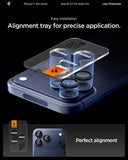 Spigen Glas.tR EZ Fit Optik Pro Tempered Glass Camera Lens Protector for iPhone 15 Pro, iPhone 15 Pro Max - White Titanium (2 Pack) My Outlet Store Ltd.