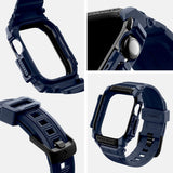 Spigen Rugged Armor Pro Case with Strap Band Compatible with Apple Watch Series 11/10 42mm (2025/2024) - Navy Blue My Outlet Store Ltd.