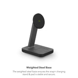 ZAGG mophie Snap+ charging stand & Pad with UK/Ireland Adapter, Qi-Enabled devices, Fast Charging, Up to 15W, 2 devices, Black My Outlet Store Ltd.