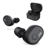 JVC Truly Wireless Earbuds Headphones, Bluetooth 5.0, Water Resistance(Ipx5), Long Battery Life (4+10 Hours), Secure and Comfort Fit with Memory Foam Earpieces - HAA10TB (Black) My Outlet Store Ltd.