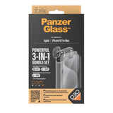 PanzerGlass Apple iPhone 15 Pro Max 2023 6.7" ULTIMATE PROTECTION 3-in-1 Bundle - ClearCase w/ D3O +UWF Screen Protector + Camera Lens Protector | Full 360 Drop & Scratch Protection, Easy Install My Outlet Store Ltd.