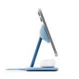 Twelve South HiRise 2 Deluxe 2-in-1 Wireless Charging Station, Glacial Blue | for Apple Devices - Qi2 MagSafe Charger, Fast Wireless Charger Stand for iPhone 15 14 13 12 Pro & Max, AirPods Pro/3/2 My Outlet Store Ltd.