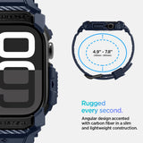 Spigen Rugged Armor Pro Case with Strap Band Compatible with Apple Watch Series 11/10 42mm (2025/2024) - Navy Blue My Outlet Store Ltd.