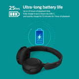 PHILIPS TAH4209BK Lightweight Bluetooth On-Ear Headphones, Passive Noise Isolation, 55 Hours Playtime, Natural Sound, Clear Calls, Dynamic Bass, 2 Hours USB-C Charging, 2024, Black My Outlet Store Ltd.