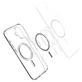 Spigen Ultra Hybrid MagFit Case for iPhone 16 Plus - Clear White My Outlet Store Ltd.