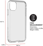 Tech21 iPhone 11 Pure Clear Protective Ultra Thin Back Case with BulletShield My Outlet Store
