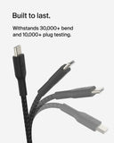Belkin BoostCharge geflochtenes USB-C-/USB-C-Ladekabel, USB-C-Schnellladekabel für iPhone 15, Samsung Galaxy S23, S23 Ultra, Note, Google Pixel, iPad Pro, iPad Mini, Nintendo Switch, 1 m – Schwarz My Outlet Store Ltd.