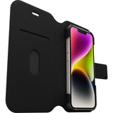 OtterBox Strada Via Case for iPhone 14, Shockproof, Drop Proof, Slim, Soft Touch Protective Folio Case with Card Holder, 2x Tested to Military Standard, Black My Outlet Store Ltd.
