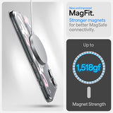 Spigen Ultra Hybrid MagFit Case for iPhone 16, Compatible with MagSafe Accessories - Hearts White Pink My Outlet Store Ltd.