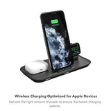 ZAGG mophie 3-in-1 Wireless Charging Stand, Up to 7.5W, Charge 3 devices, Compatible with iPhones, AirPods, Apple Watch, Qi-Enabled Devices, Black My Outlet Store Ltd.