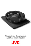 JVC Noise Cancelling Wireless Headphones, Bluetooth 5.0, 42 Hour Rechargeable Battery, Voice Assistant Compatible, Two-Way Foldable Design - HAS91NB (Black) My Outlet Store Ltd.