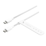 ZAGG mophie Charge Stream USB-C to USB-C Fast Charger and Data Transfer Cable, Enduraflex Silicone, Long-Lasting, Heavy-Duty, 60W, 1m, White My Outlet Store Ltd.