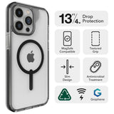 ZAGG Santa Cruz Snap Graphene-Reinforced Case for iPhone 13, 14 and 15 [6.1-Inch], MagSafe Compatible, Anti-Yellowing, Shockproof Phone Back Cover (Black) My Outlet Store Ltd.
