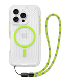tech21 FlexPro Case for iPhone 16 Pro MagSafe Compatible Neon Green Glow in the Dark with Lanyard My Outlet Store Ltd.