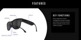VOXOS Bone Conduction Smartglasses - Black My Outlet Store Ltd.