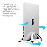 Twelve South BookArc Flex Vertical Laptop Stand – Space-Saving MacBook Stand, Adjustable Laptop Holder for Desk, Single Slot Laptop Dock for Monitor Display, Non-Slip, Upright Laptop Storage My Outlet Store Ltd.