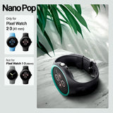 Caseology Nano Pop Case with built in Strap Compatible with Google Pixel Watch 2/3 41mm (2024) - Prune Charcoal My Outlet Store Ltd.