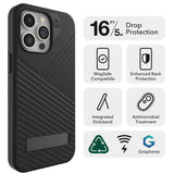 ZAGG Denali Snap KS Graphene-Reinforced Case with Kickstand for (Multiple Devices), MagSafe Compatible, Dual Layer Design, Shockproof Phone Back Cover My Outlet Store Ltd.