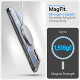 Spigen Ultra Hybrid MagFit Case for iPhone 16, Compatible with MagSafe Accessories - Hearts Denim My Outlet Store Ltd.