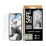 PanzerGlass Safe Ultra Wide Fit Screen Protector for Apple iPhone 16/15 / 14 Pro| Edge to Edge Tempered Glass, Drop/Scratch Protection, Anti-Fingerprint, Easy Install, Case Friendly - Clear My Outlet Store Ltd.