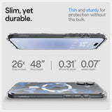 Spigen Ultra Hybrid MagFit Case for iPhone 16, Compatible with MagSafe Accessories - Hearts Denim My Outlet Store Ltd.