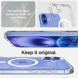 Spigen Ultra Hybrid MagFit Case for iPhone 16 Plus - Clear White My Outlet Store Ltd.