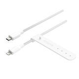 ZAGG mophie Charge Stream Lightning to USB-C Fast Charger and Data Transfer Cable, Enduraflex Silicone, Long-Lasting, Heavy-Duty, 60W, 3m, White My Outlet Store Ltd.