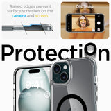 Spigen Ultra Hybrid MagFit Case for iPhone 15 Plus, Compatible with MagSafe Accessories - Carbon Fiber My Outlet Store Ltd.