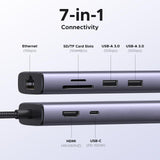 UGREEN Revodok USB C Hub Ethernet, 7-in-1 USB-C Dock with 4K@60Hz HDMI, 1Gbps Ethernet, 100W PD, 2 USB-A 3.0 Ports, SD/TF for MacBook Neo/Air/Pro, iPhone 17 Pro/Pro Max, iPad My Outlet Store Ltd.