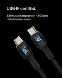 Belkin BoostCharge geflochtenes USB-C-/USB-C-Ladekabel, USB-C-Schnellladekabel für iPhone 15, Samsung Galaxy S23, S23 Ultra, Note, Google Pixel, iPad Pro, iPad Mini, Nintendo Switch, 1 m – Schwarz My Outlet Store Ltd.