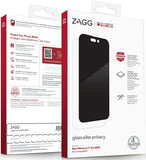 ZAGG InvisibleShield Glass Elite Privacy Screen Protector for iPhone 14 Pro Max, Shockproof, Scratch Resistant, Organic, Anti-Microbial, (Clear) My Outlet Store Ltd.
