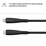 Silver Label USB-C Charge Cable 1m, Compatible with Lightning [MFi Certified] - Black Fast Charging Cable Compatible with iPhone, iPad and AirPods My Outlet Store Ltd.