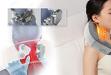 Medivon Grey Puffy Travel Neck Massager - Automatic Air Fill and Release Massage Pillow with Two Massage Modes, Pressure Control and Warm Up Function My Outlet Store Ltd.