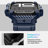 Spigen Rugged Armor Pro Case with Strap Band Compatible with Apple Watch Series 11/10 42mm (2025/2024) - Navy Blue My Outlet Store Ltd.