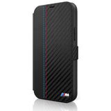 BWM BMW BMFLBKP12SMCARBK Book M Collection PU Carbon Stripe Case for iPhone 12 Mini 5.4 Inches Black/Green My Outlet Store Ltd.
