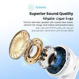 UGREEN HiTune H5 Bluetooth 5.3 Wireless Earbuds, Semi-In-Ear Headphones, 4 Microphones, Noise Cancelling Headphones, 26 Hours Playing Time, Fast Charging, Large 13.6mm Driver, Lightweight, Waterproof My Outlet Store Ltd.