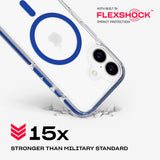 Tech21 EvoCrystal for iPhone 16 Compatible with MagSafe - Impact Protection Case 15x Military Standard Tested - in Blue My Outlet Store Ltd.
