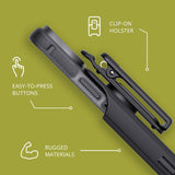 tech21 iPhone 14 Plus Evo Max Compatible with MagSafe – Durable, Shock-Absorbing and Rugged Phone Case with Holster and 20ft FlexShock Multi-Drop Protection My Outlet Store Ltd.
