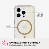 Tech21 EvoCrystal for iPhone 16 Pro Compatible with MagSafe - Impact Protection Case 15x Military Standard Tested - in Gold My Outlet Store Ltd.
